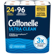 Cottonelle Toilet Paper, 24 Mega Rolls = 96 Regular Rolls, Ultra Clean, Strong Bathroom Tissue, 284 Sheets per Roll, Packaging May Vary 🍁 All In One Marketplace Canada
