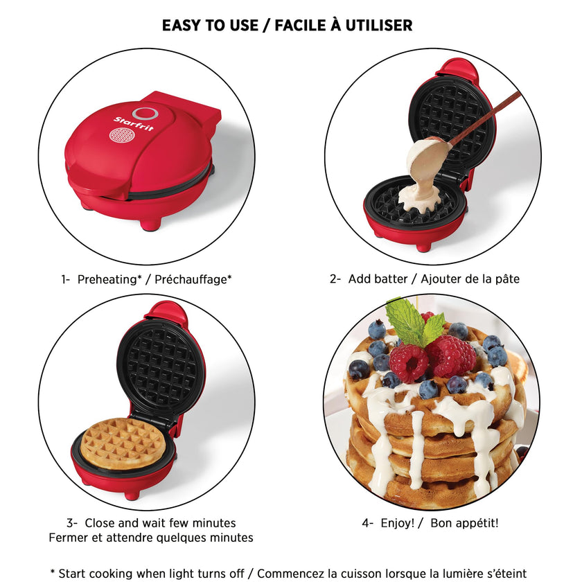 Starfrit Electric Mini Waffle Maker - 4