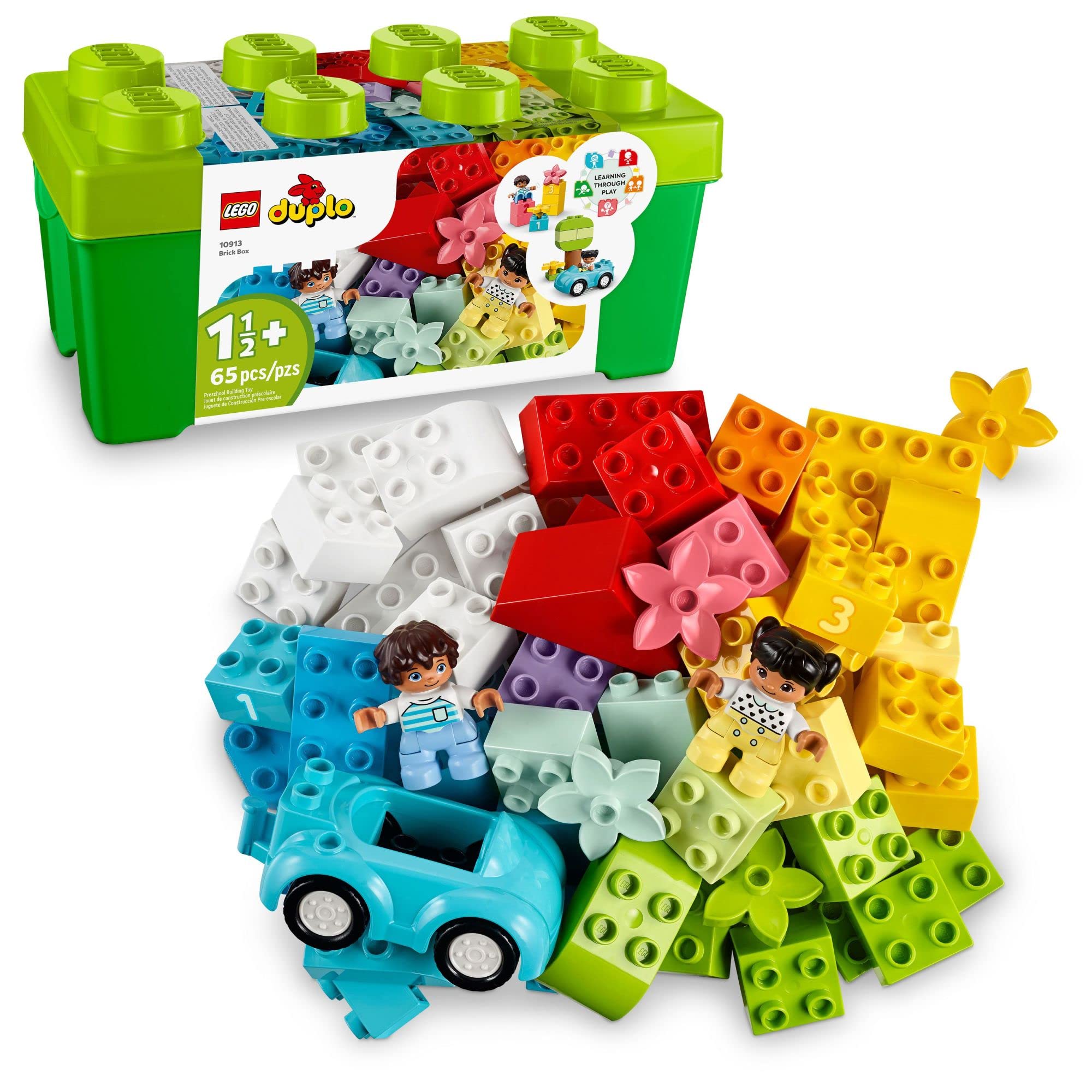 LEGO DUPLO Classic Brick Box Building Blocks - Stacking Toys for Toddlers, Ages 1.5+ Years - Learning & Educational Toys for Preschool - Develop Fine Motor Skills - Gift for Birthdays - 10913 🍁 All In One Marketplace Canada