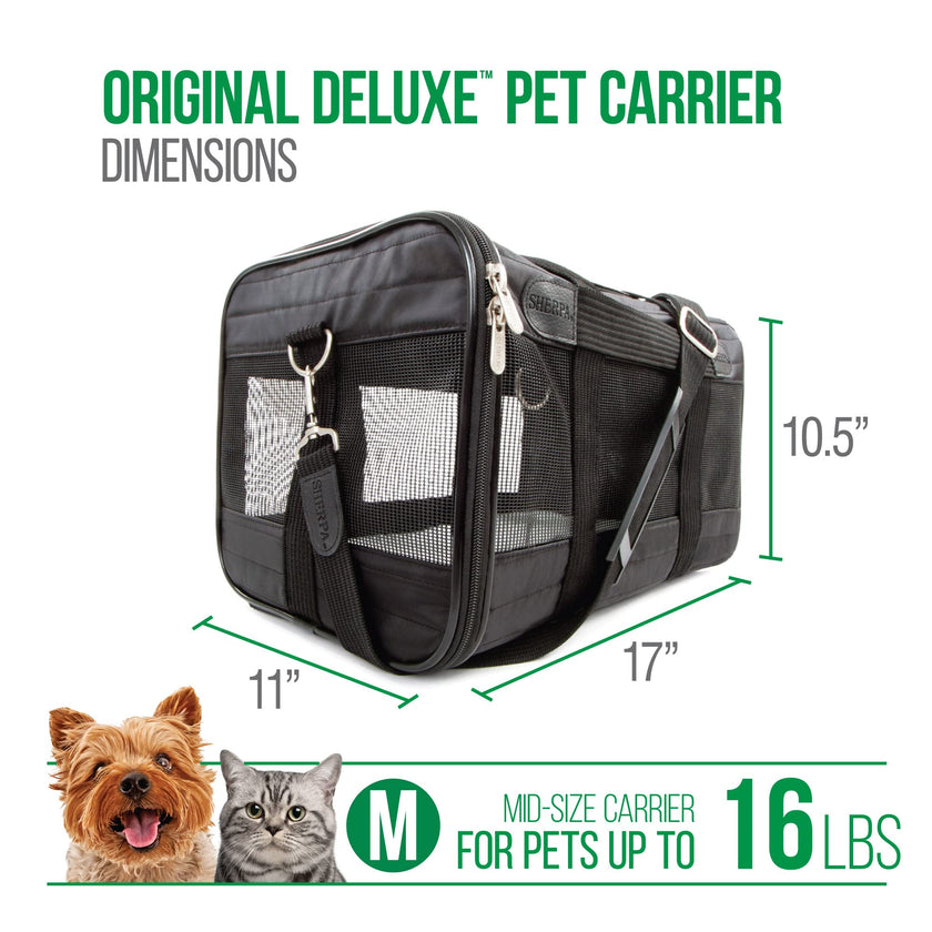 SHERPA Original Deluxe Airline Approved Pet Carrier, Medium, Black 🍁 All In One Marketplace Canada