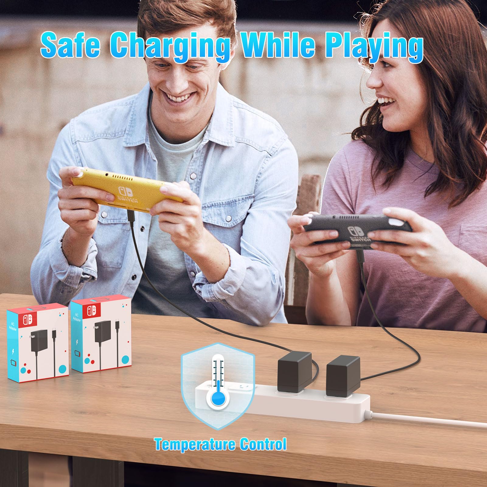 SATURNDOCK 45W Charger Compatible with Nintendo Switch, Fast Charging Power Supply Compatible with Switch OLED/Lite/Steam Deck Dock, Support TV Mode, 15V 2.6A (5ft) 🍁 All In One Marketplace Canada