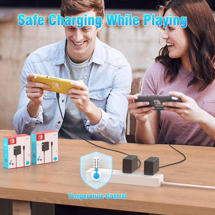 SATURNDOCK 45W Charger Compatible with Nintendo Switch, Fast Charging Power Supply Compatible with Switch OLED/Lite/Steam Deck Dock, Support TV Mode, 15V 2.6A (5ft) 🍁 All In One Marketplace Canada