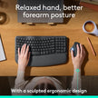 Logitech Ergo M575S Wireless Trackball Mouse, Wireless Ergonomic Mouse with Bluetooth and Encrypted Dongle, Comfortable Thumb Control, Precise and Smooth Tracking, for PC/Mac - Graphite Blue Ball 🍁 All In One Marketplace Canada