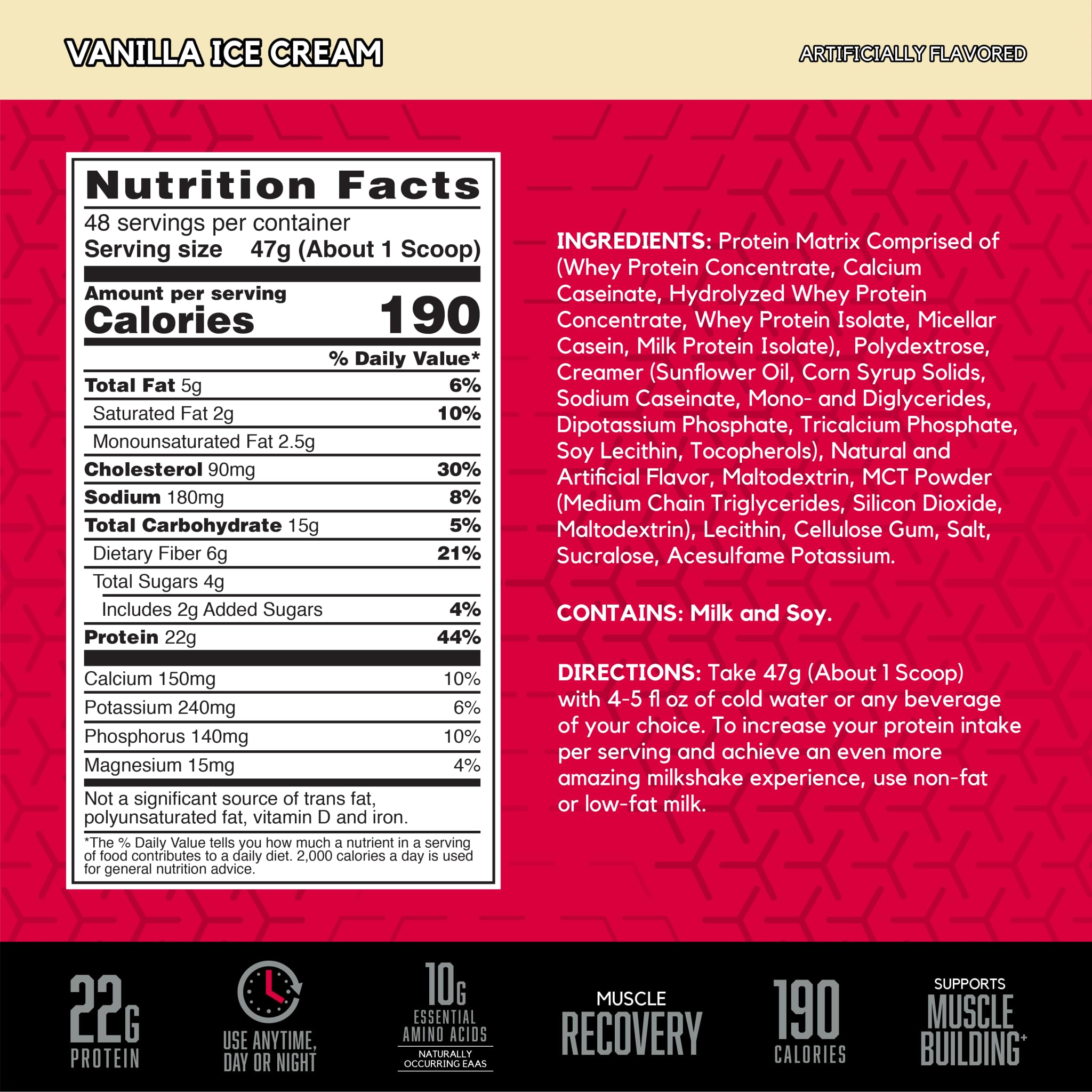 BSN SYNTHA-6 Premium Protein Powder Matrix: Whey Protein + Micellar Casein + Milk Protein Isolate, 2.270g - Vanilla Ice Cream, 48 servings (packaging may vary) 🍁 All In One Marketplace Canada