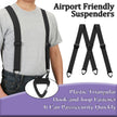 Suspenders for Men Heavy Duty Mens Suspenders Elastic 1.5-inch Braces Adjustable with 4 Plastic Snap Loop for Jeans Pants Outdoor Work Wedding Black 🍁 All In One Marketplace Canada