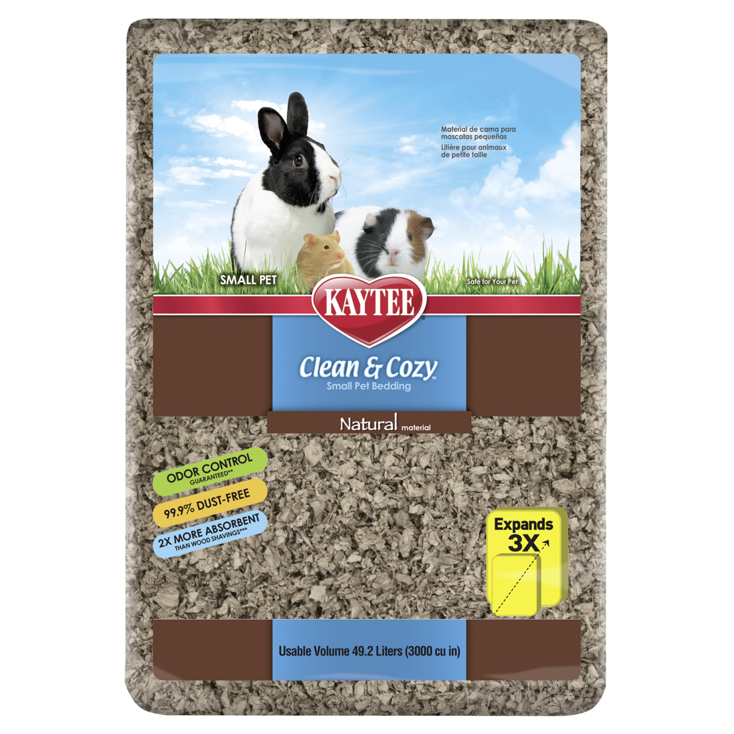 Kaytee Clean & Cozy Natural Small Animal Bedding, Expands to 49.2L 🍁 All In One Marketplace Canada