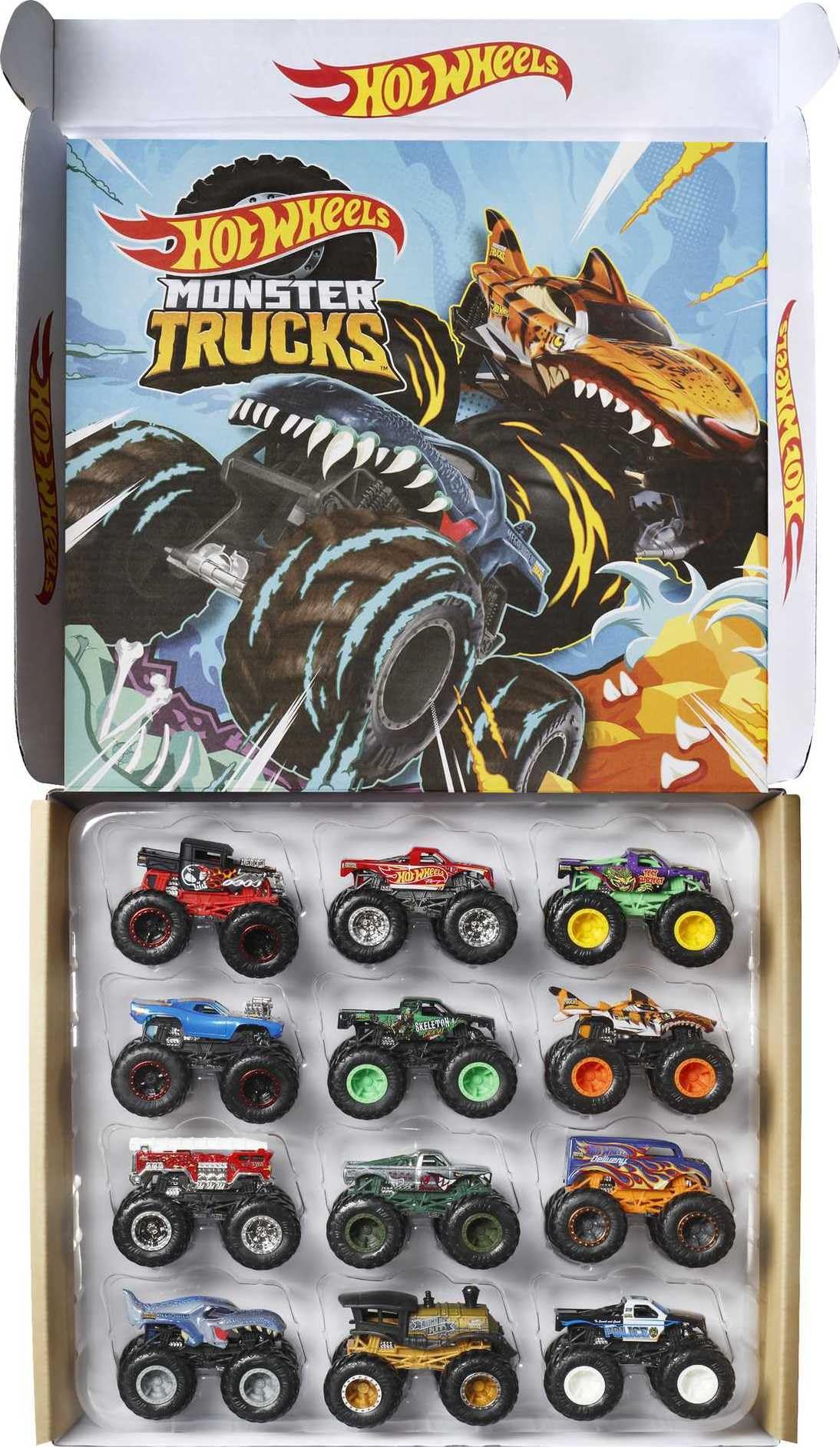 Hot Wheels Monster Trucks 1:64 Scale Die-Cast Ultimate Chaos 12 Pack Toy Vehicles for Kids Ages 3 years and older 🍁 All In One Marketplace Canada