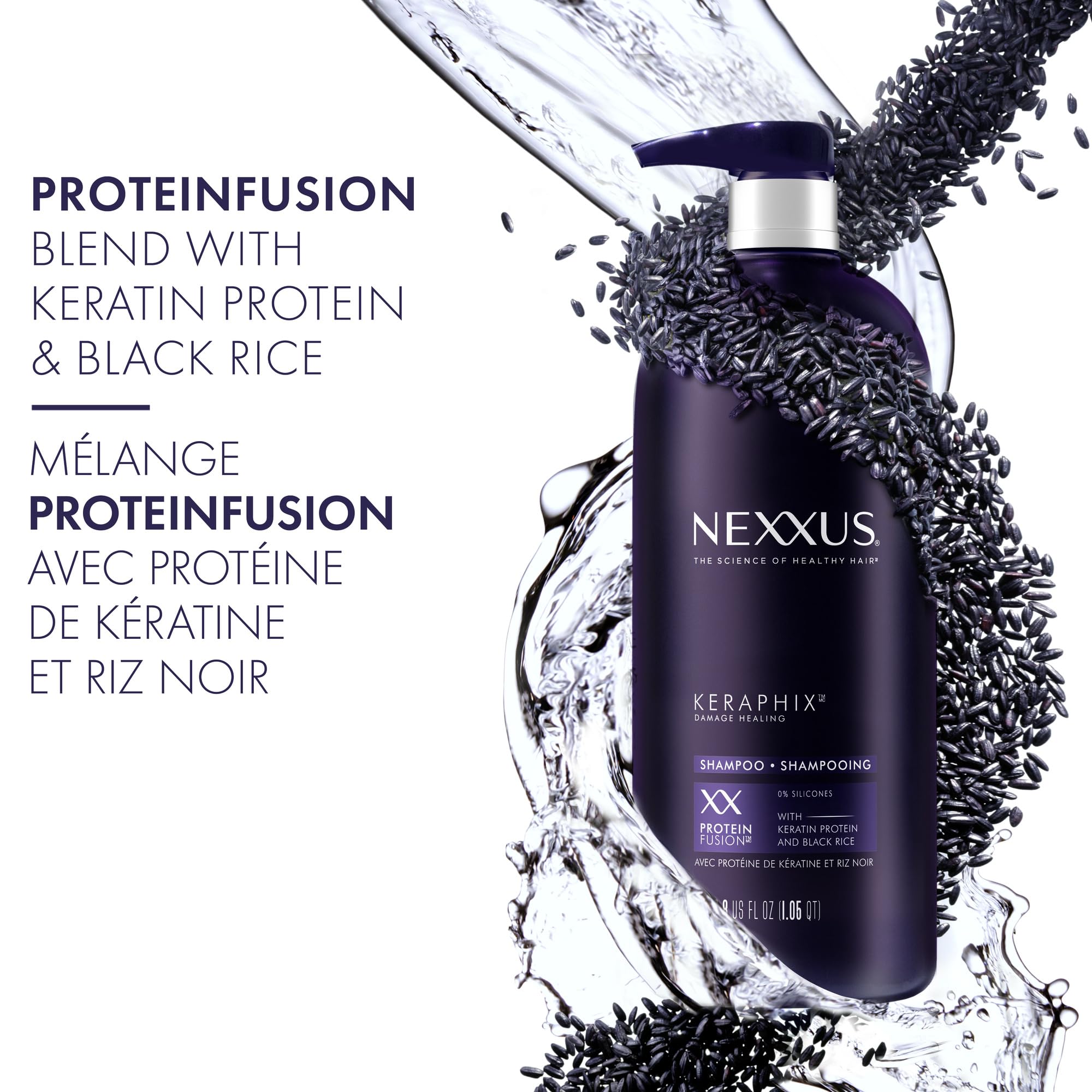 Nexxus Keraphix Damage Healing Shampoo with ProteinFusion Pump, 1L 🍁 All In One Marketplace Canada