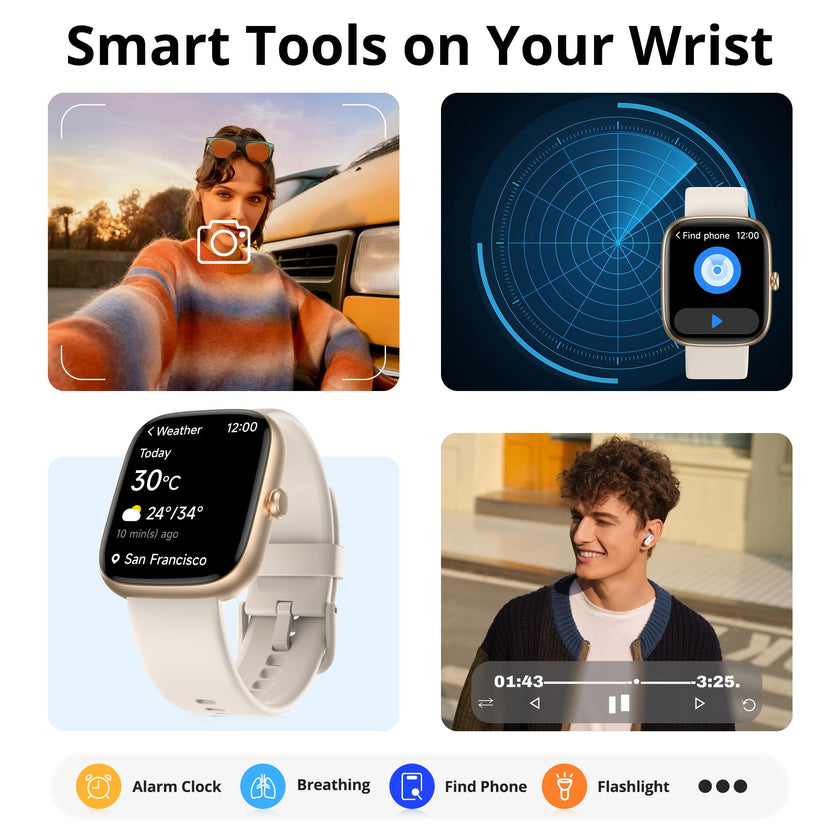 Fixwink Smart Watch for Women Ladies (Answer/Make Call), 1.83