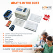 LOOKEE LK50D1 Deluxe Fingertip Pulse Oximeter | Proudly Canadian Finger SpO2 Blood Oxygen Monitor with Auto Rotate OLED Display, Plethysmograph & Pulse Graph | Blue 🍁 All In One Marketplace Canada