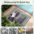 Outdoor Rug 5x8 ft Waterproof Outdoor Carpet-Patio RV Deck Camping Rug Portable Boho Rugs for Outdoor Area Rug Picnic Backyard Porch Beach Mat Grey 🍁 All In One Marketplace Canada