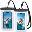 Lamicall Waterproof Phone Pouch Dry Bag with Lanyard - 2 Pack IPX8 [Easy Lock & Heavy Duty] Water Proof Cell Phone Case for iPhone 15 16 17 Pro Max, Samsung Galaxy S24 S25 Ultra, All 4-7