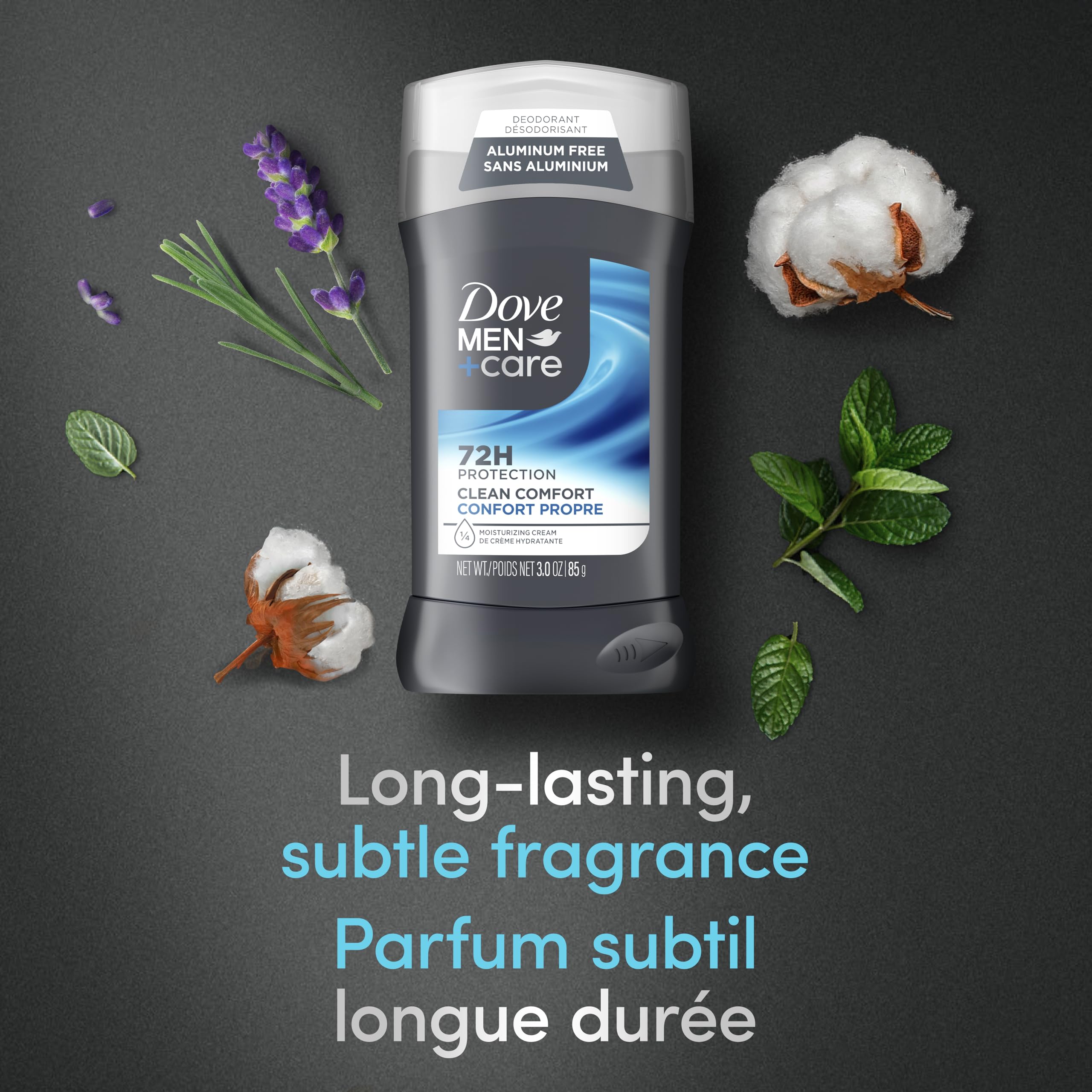 Dove Men+Care Deodorant Stick aluminum-free deodorant formula for 72H protection Clean Comfort with ¼ moisturizing cream, 85g (Pack of 4) 🍁 All In One Marketplace Canada