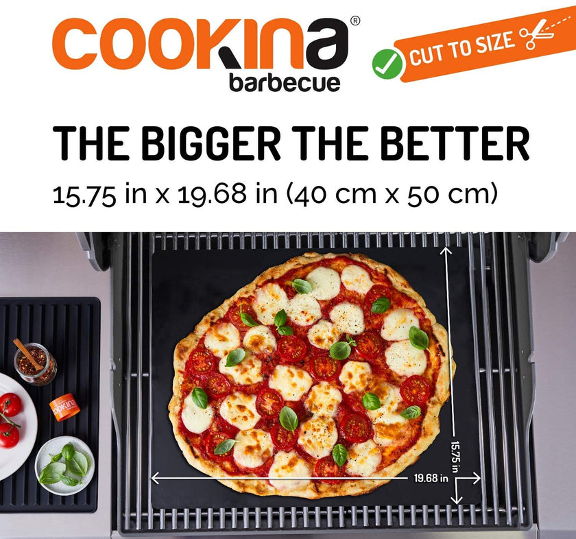 COOKINA BBQ Reusable Grill Mat (Pack of 2) - 100% Non-Stick, Easy to Clean Grilling Sheet for Smokers, as well as Gas, Charcoal and Electric Barbecues 🍁 All In One Marketplace Canada