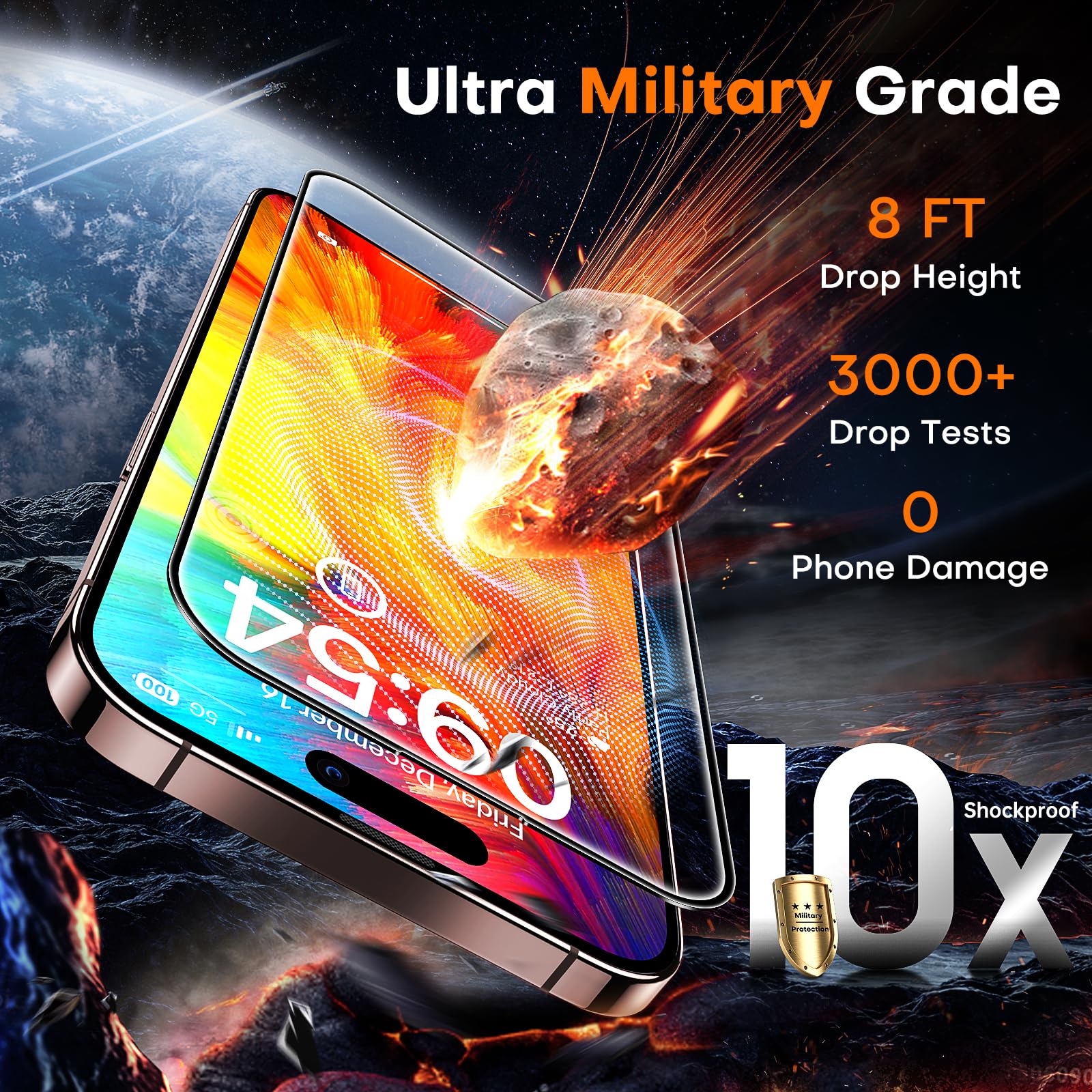 TOCOL 2 Pack for iPhone 16 Pro Screen Protector [Instant Installation][Auto-Dust Removal][HD Clear], Unbreakable 9H+Hardness Shatterproof Tempered Glass [Bubble Proof] 🍁 All In One Marketplace Canada