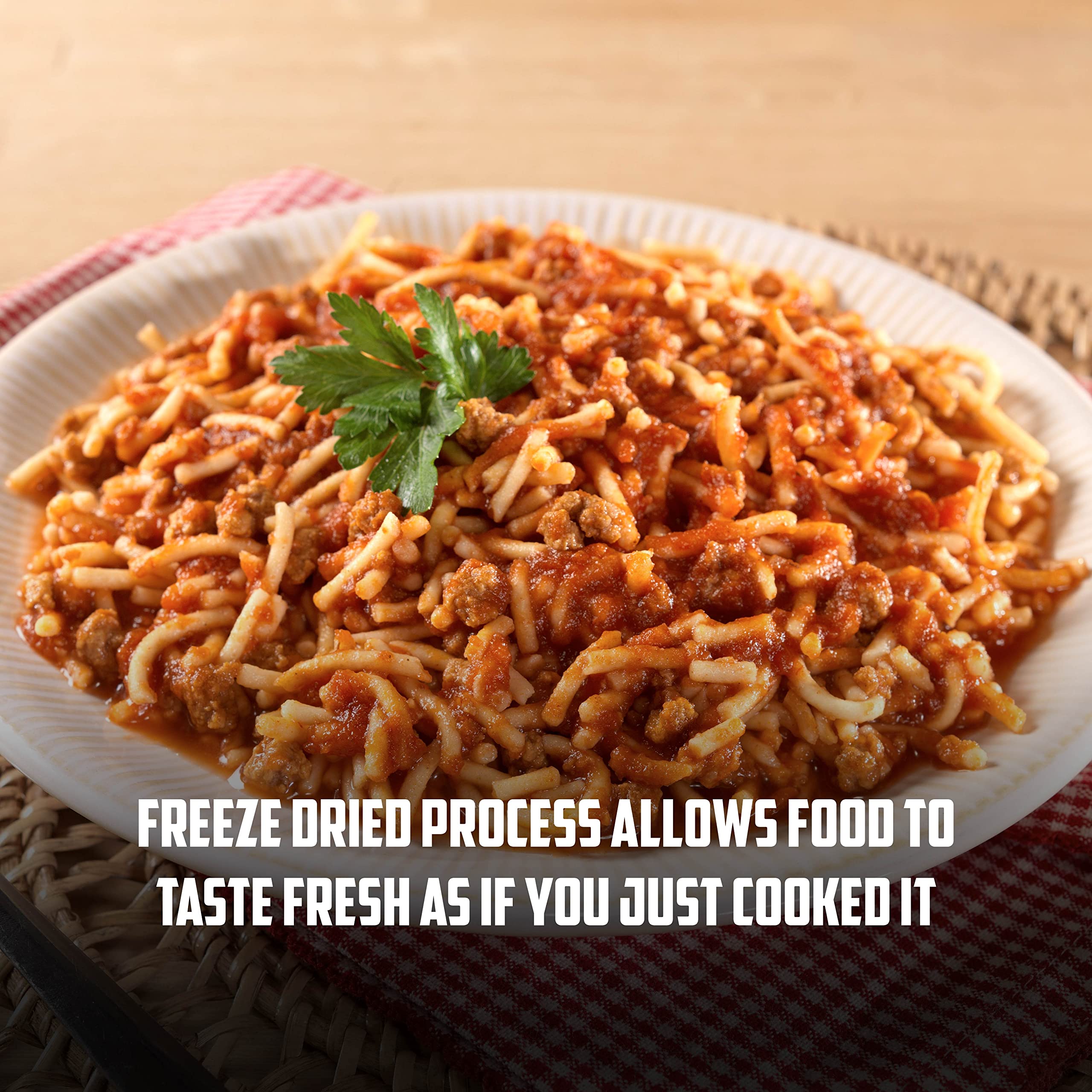 Mountain House Spaghetti with Meat Sauce Pouch| Freeze Dried Backpacking & Camping Food | Survival & Emergency Food | Entree Meal | Easy to Prepare | Delicious and Nutritious | Single Pouch 🍁 All In One Marketplace Canada