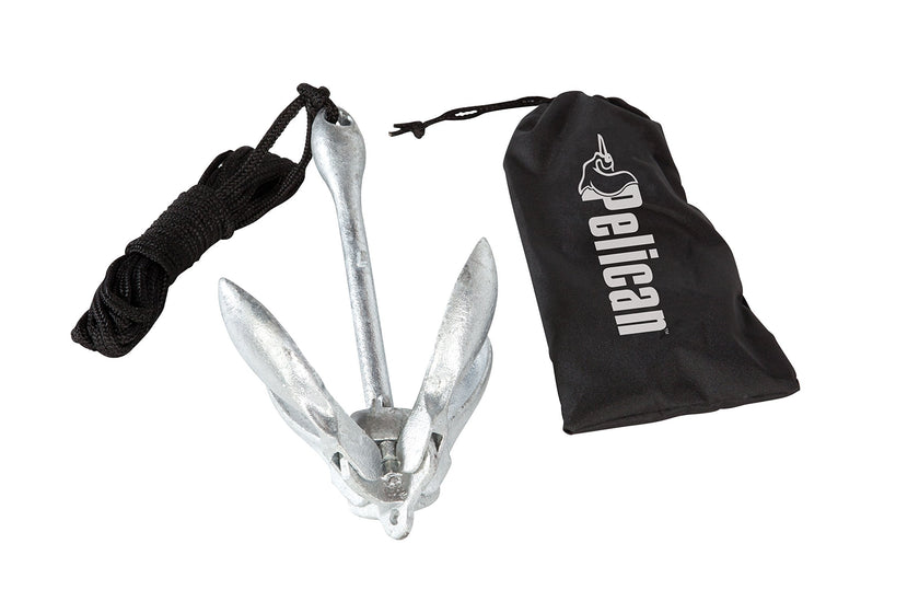 Pelican Compact Anchor Kit for Kayak, Canoe, SUP, Inflatables or Small Boats, Foldable Storage Bag, Ideal for Fishing Kayak Boating (3 lb) 🍁 All In One Marketplace Canada