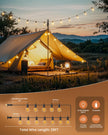 Outdoor String Lights 25 Feet G40 Globe LEDs Patio Lights with 13 Edison LED Bulbs(1 Spare), Waterproof Connectable Hanging Light for Backyard Porch Balcony Party Decor, E12 Socket Base, Black 🍁 All In One Marketplace Canada