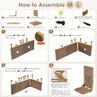 EHEYCIGA Cardboard Cat Scratcher for Indoor Cats, 68 CM L Shaped Vertical Cat Scratching Pad with Ball Cat Toy, Large Cat Scratcher Board 🍁 All In One Marketplace Canada