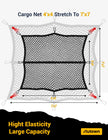 AUTOWN Cargo Net for Pickup Truck Bed - Stretchable 4'x4' to 7'x7', High Elastic Fine Mesh 1''x1'' with 8 Metal Carabiners - Ideal for ATV, SUV, UTV, Truck and Boat Use (Single Layer) 🍁 All In One Marketplace Canada