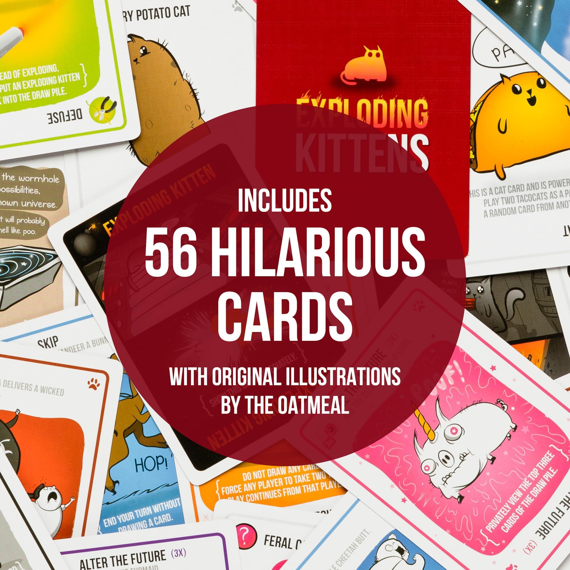 Exploding Kittens Original Edition - 2-5 Players - Ages 7+ - 15 Minutes to Play - High Stakes Card Game - Party Game, Family Game Night, Kid and Adult Card Game 🍁 All In One Marketplace Canada