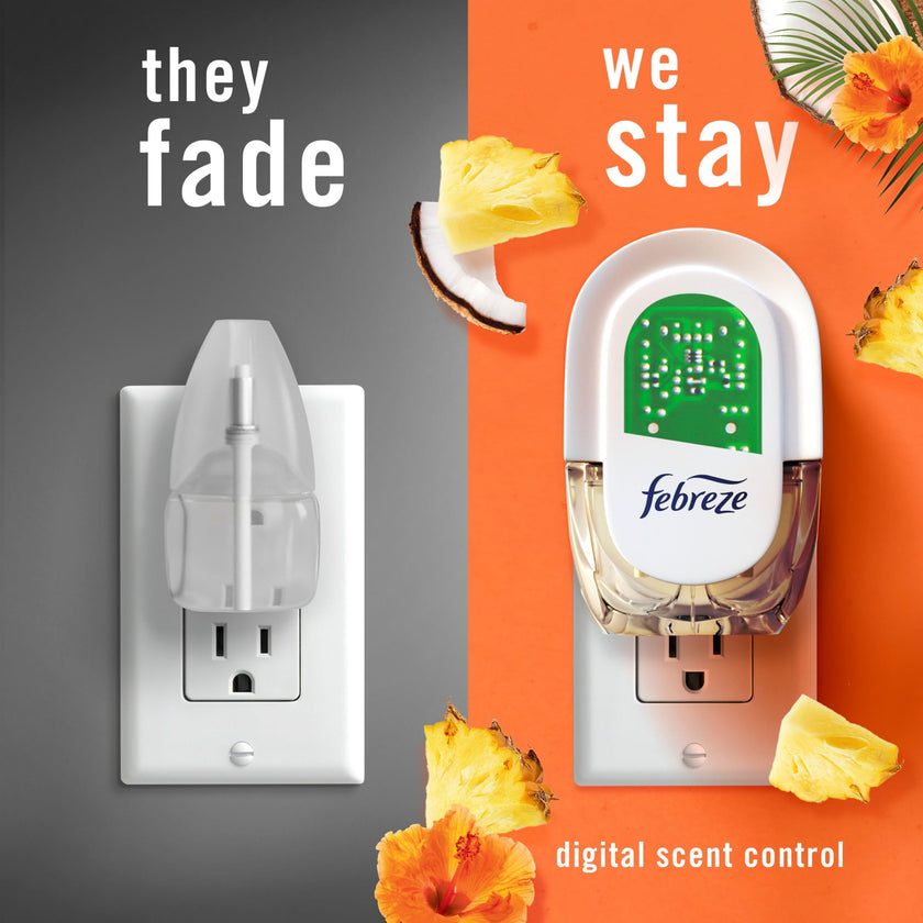 Febreze Plug In Air Freshener, Odor-Fighting Scented Oil Refill, Air Fresheners for Home and Bathroom and Kitchen, Long Lasting for Strong Odors, Hawaiian Aloha Scent, 0.87oz Refills, 4 Count 🍁 All In One Marketplace Canada