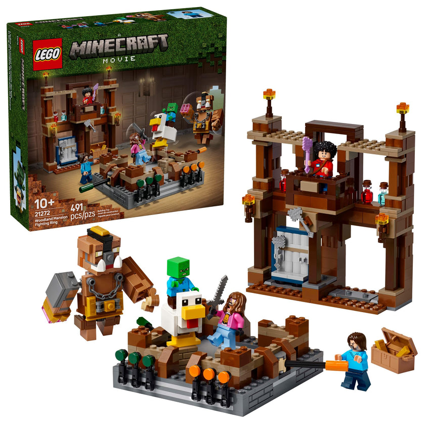 LEGO Minecraft Woodland Mansion Fighting Ring - Building Toy for Kids Age 10+ - Includes Steve, Garrett, & Henry Minecraft Figures, Plus a Chicken Jockey & More - Birthday Gift Idea for Fans - 21272 🍁 All In One Marketplace Canada