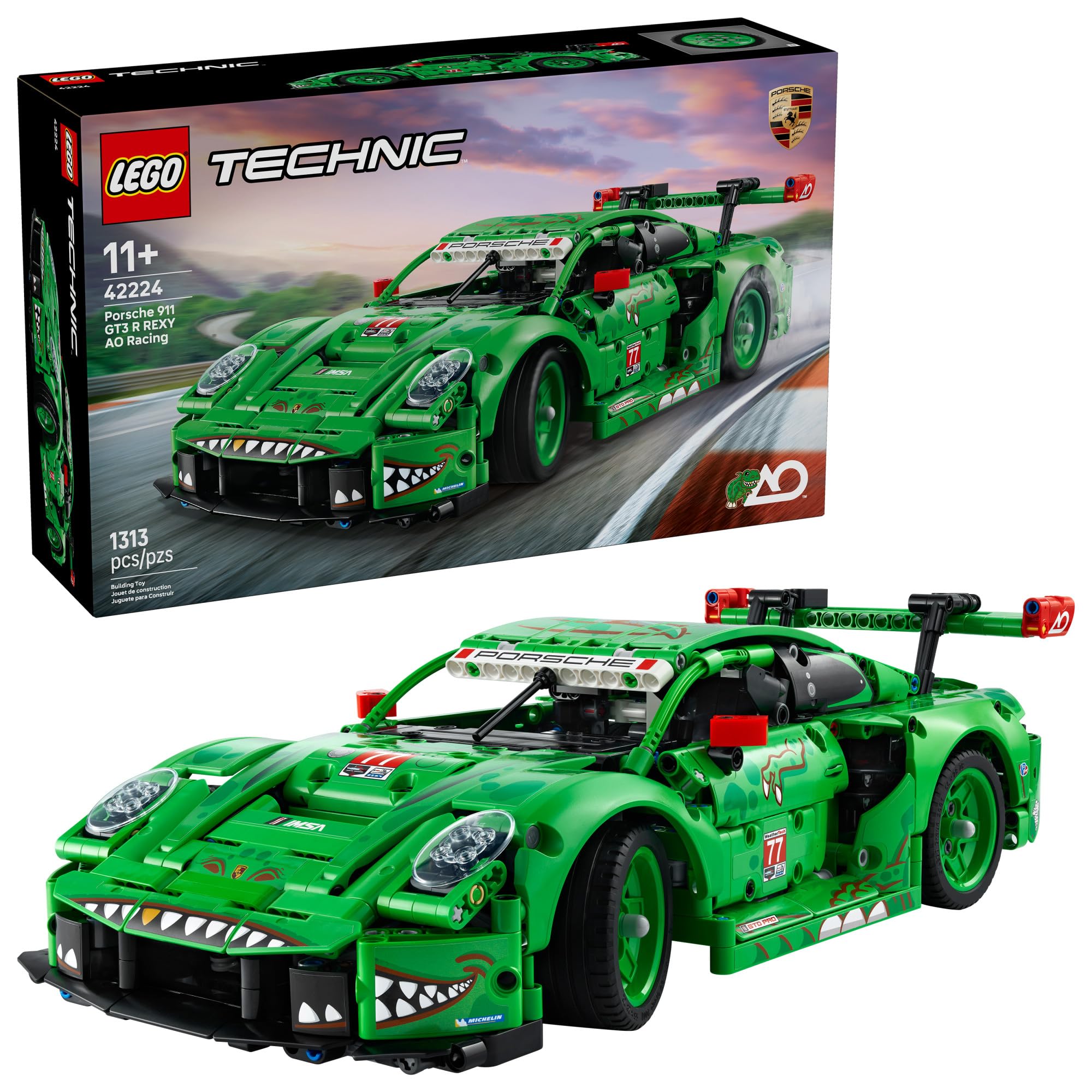 LEGO Technic Porsche 911 GT3 R Rexy AO Racing Car Building Toy for Boys & Girls - Car Toy W/Realistic Steering & 6-Cylinder Engine for Kids & Auto Fans, Ages 11+ - Gift Idea for Birthdays - 42224 🍁 All In One Marketplace Canada