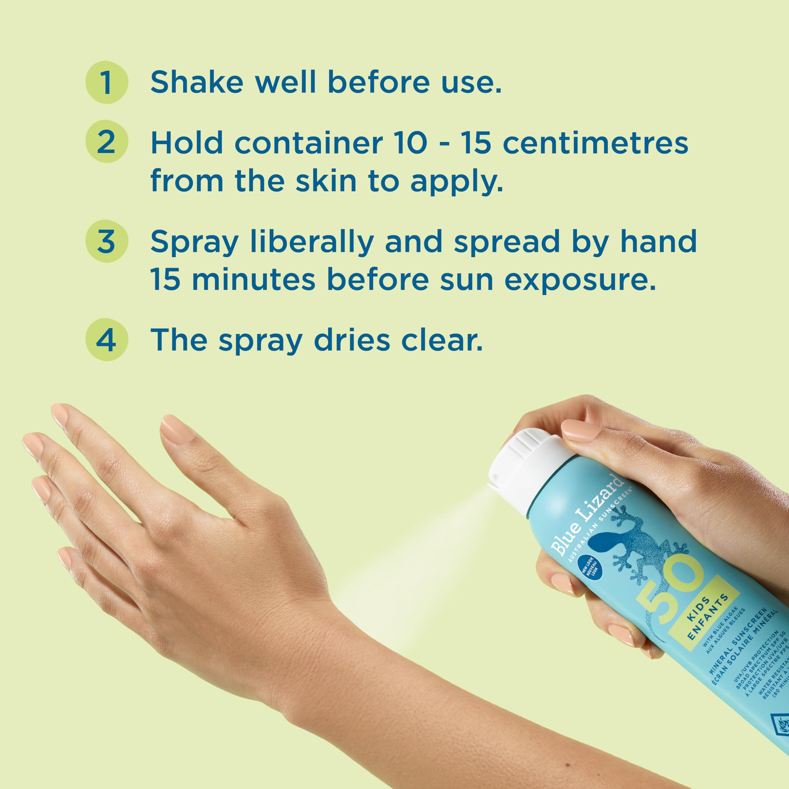 Blue Lizard Kids Mineral SPF 50 Sunscreen Spray, Broad-Spectrum UVA/UVB Protection, Water-Resistant, Zinc Oxide Formula, 142 g 🍁 All In One Marketplace Canada