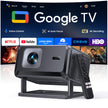 Smart Projector 4K【Google TV 14.0 & Dolby】Short Throw Mini Projectors with Auto Focus & Keystone|Compatible with Netflix|HDR10,Portable Outdoor Projecteur with WiFi & Bluetooth for Movie/Home/Bedroom 🍁 All In One Marketplace Canada