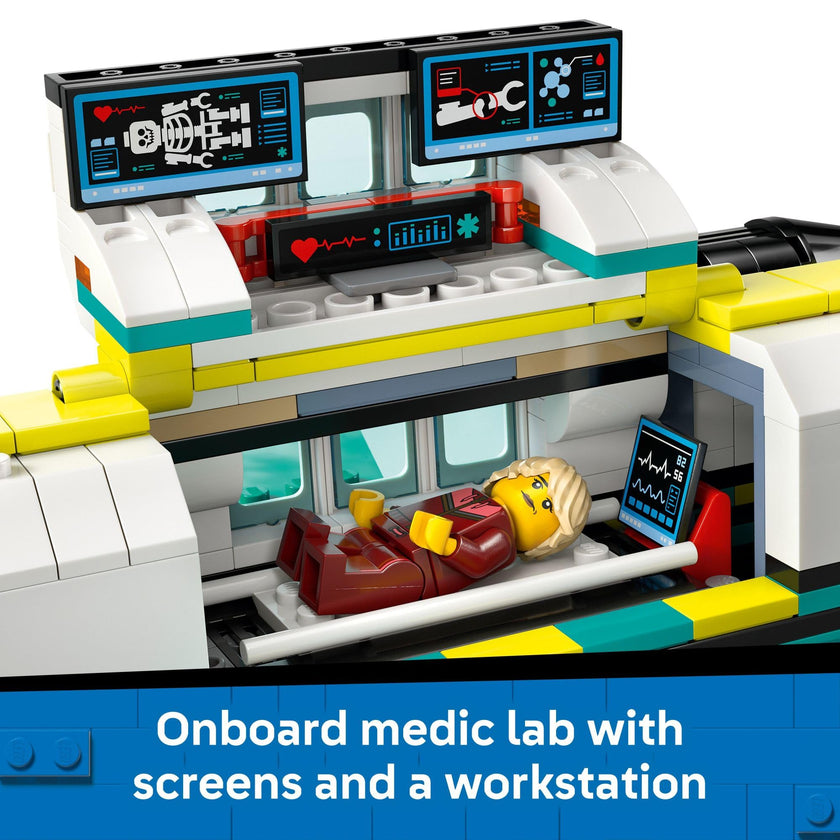LEGO City Emergency Air Ambulance Airplane Building Toy for Kids - Pretend Play Rescue Airplane Model for Boys & Girls, Ages 6+ - Building Blocks W/Hero Minifigures - Gift Idea for Birthdays - 60465 🍁 All In One Marketplace Canada