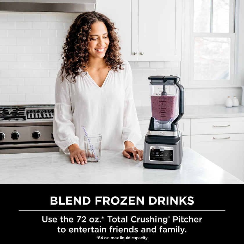 Ninja BN801C, Professional Plus Kitchen System With Auto-iQ, 72oz Pitcher, Black/Silver, 1400W (Canadian Version) 🍁 All In One Marketplace Canada