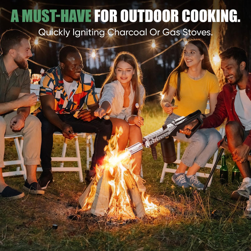 KOACKL Propane Torch Gun - Propane Torch Head with Igniter, Adjustable Flamethrower Blow Torch for BBQ, Searing Steak, Barbecue Tools, Meat Smoker, Cooking, Grill & Charcoal Starter 🍁 All In One Marketplace Canada