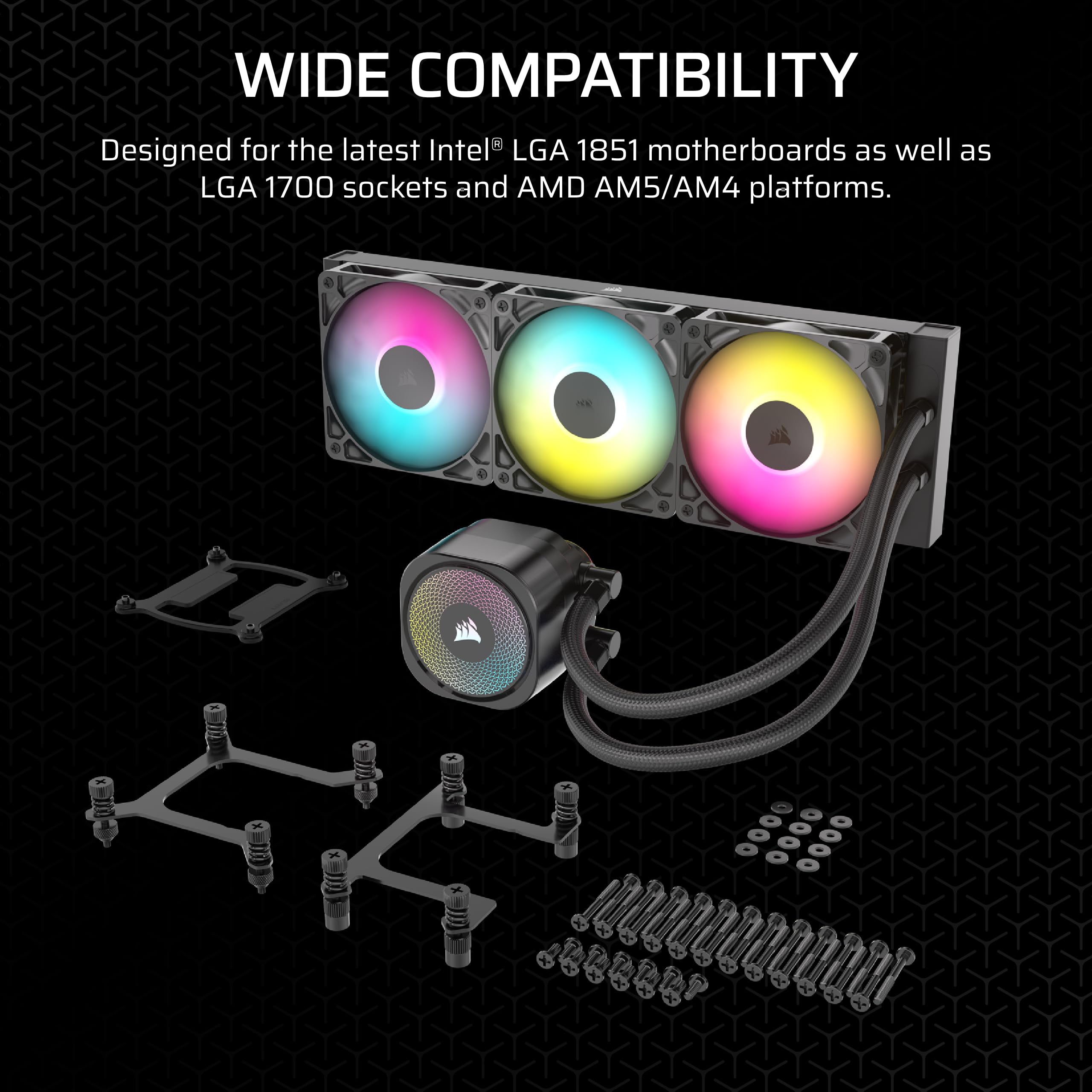 CORSAIR Nautilus 360 RS ARGB Liquid CPU Cooler – 360mm AIO – Low-Noise – Direct Motherboard Connection – Daisy-Chain – Intel LGA 1851/1700, AMD AM5/AM4 – 3X RS120 ARGB Fans Included – Black 🍁 All In One Marketplace Canada