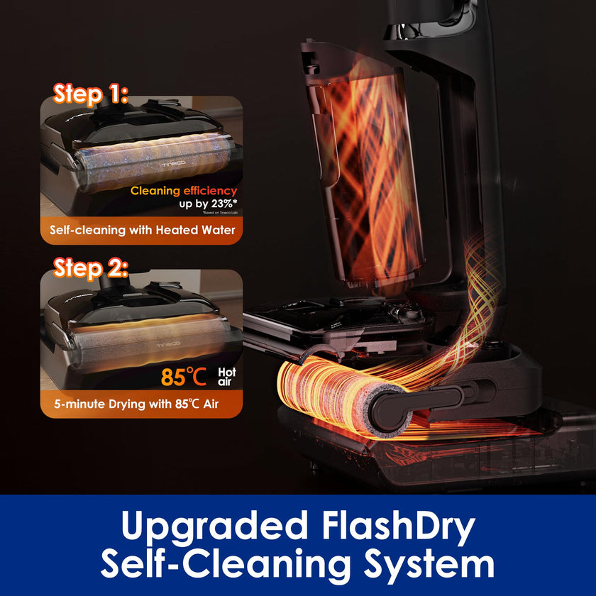 Tineco Floor ONE S7 Stretch Ultra Cordless Wet Dry Vacuum Cleaner, 180°Lay-Flat Anti-Tangle Design, 50 Minutes Runtime, 185℉ Flashdry Self-Cleaning, Dual-Sided Edge Cleaning 🍁 All In One Marketplace Canada