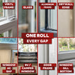 XFasten Transparent Window Weather Sealing Tape, 2-Inch x 30 Yards (50.8mm x 27.43m), Clear Window Draft Isolation Sealing Film Tape, No Residue 🍁 All In One Marketplace Canada