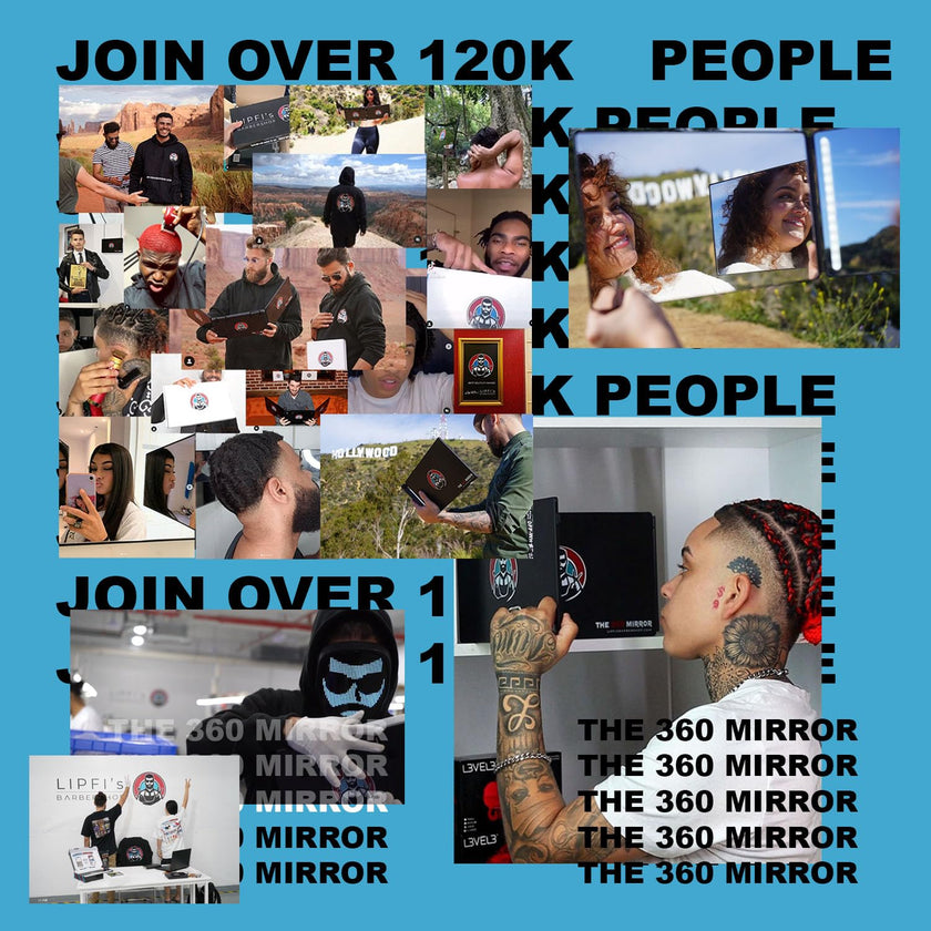 The 360 Mirror - 3 Way Adjustable Trifold Barber Mirror for Self Hair Cutting - Tri Fold Self Haircut System for Men and Women Braiding 🍁 All In One Marketplace Canada