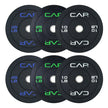 CAP Barbell Economy Olympic Bumper Plate Set with Color Logo, Black, 160 lbs Set 🍁 All In One Marketplace Canada