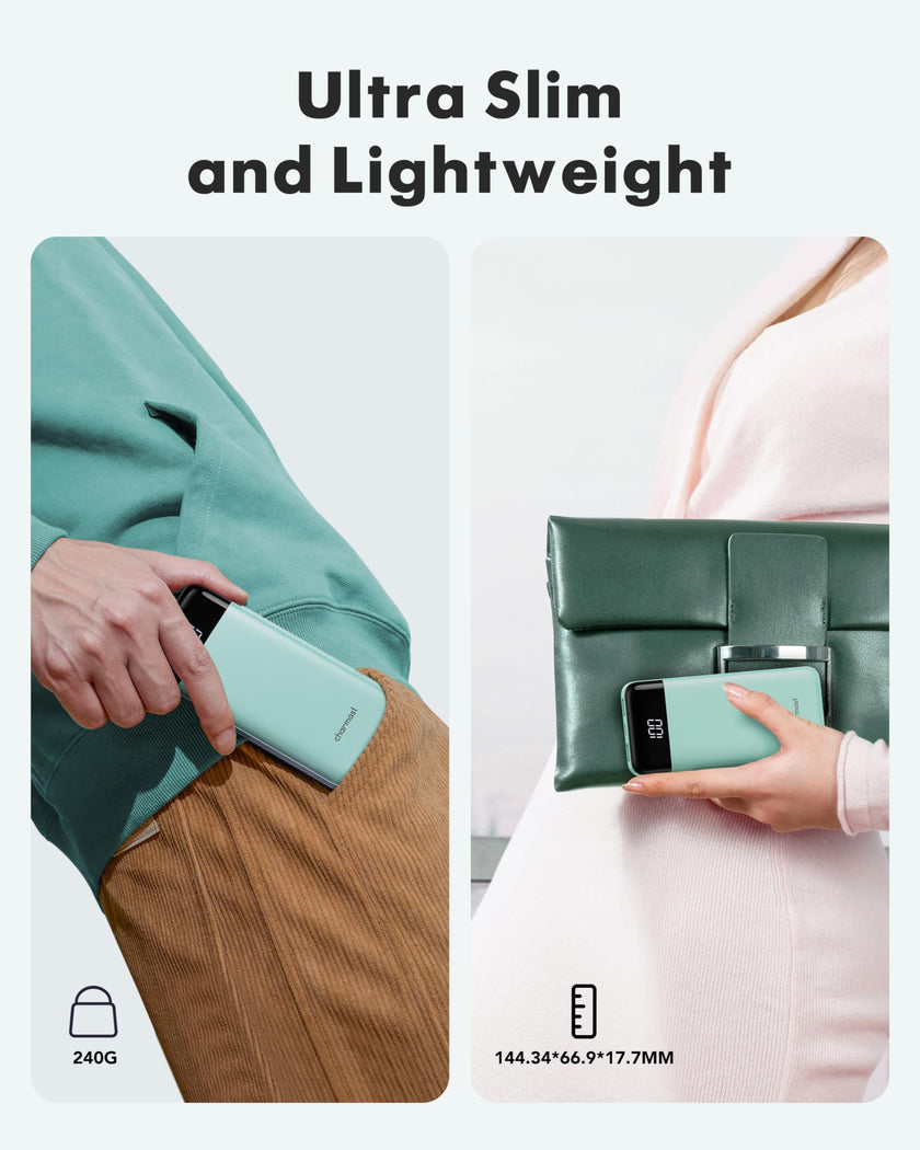 Charmast Portable Charger with Built in Cables, Power Bank with Cords Wires, Slim 10000mAh Travel Battery Pack 6 Outputs 3 Inputs 3A Fast Charging for Samsung Google Pixel LG Moto iPhone iPad 🍁 All In One Marketplace Canada