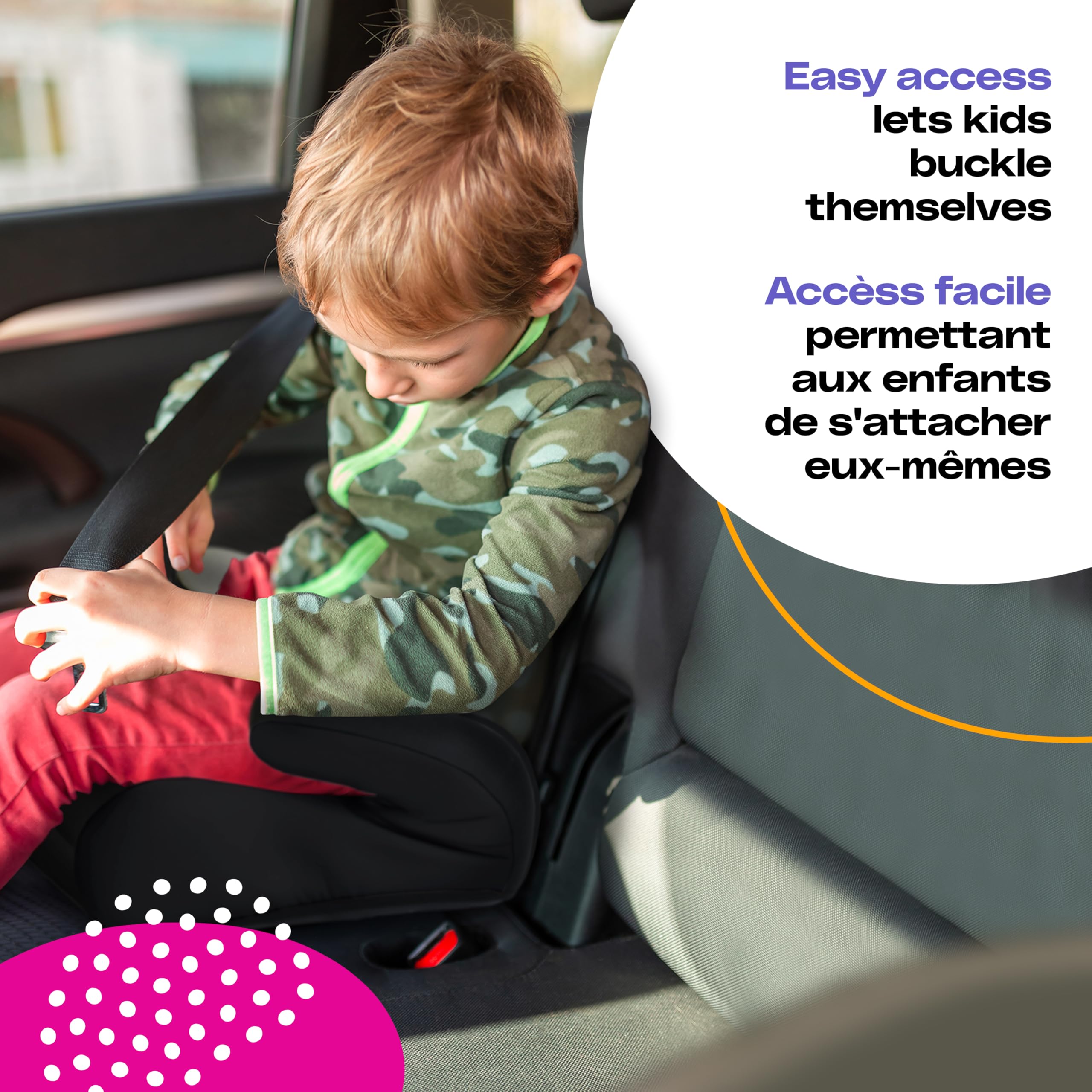 Cosco Kids Topside Lightweight Backless Belt-Positioning Booster Car Seat, Washable Cover, Diamond Daze 🍁 All In One Marketplace Canada