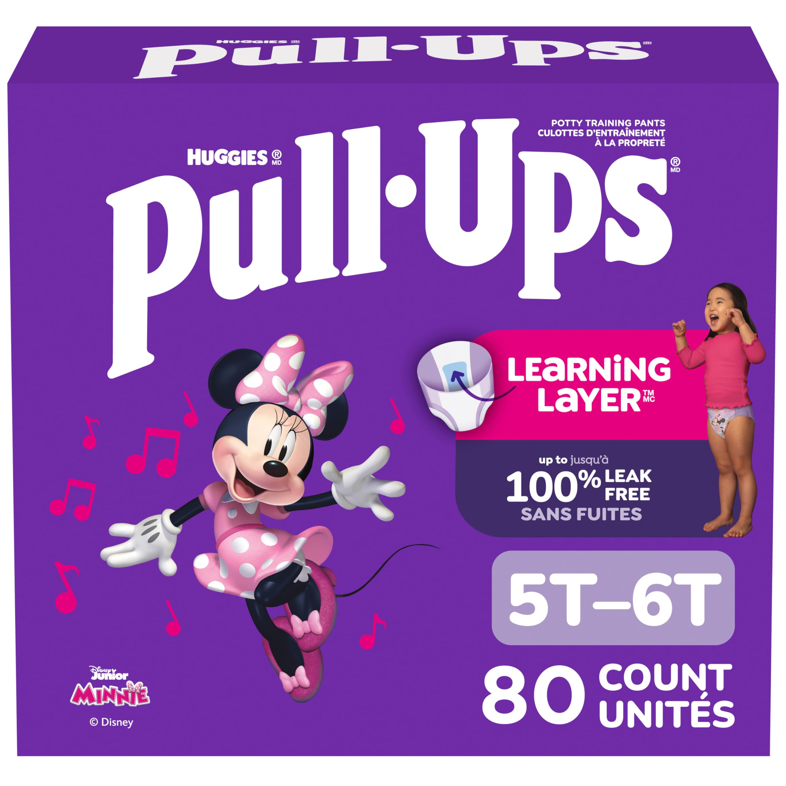 Pull-Ups Girls' Potty Training Pants, Size 5T-6T (46+ lbs), 80 Count 🍁 All In One Marketplace Canada