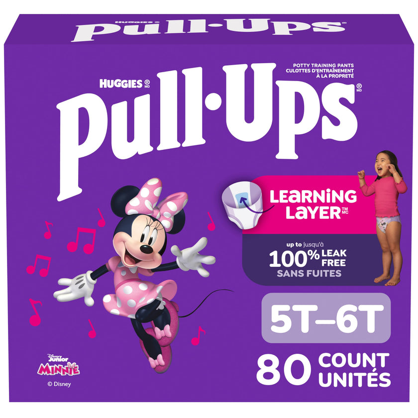 Pull-Ups Girls' Potty Training Pants, Size 5T-6T (46+ lbs), 80 Count 🍁 All In One Marketplace Canada