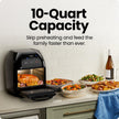 CHEFMAN Multifunctional Digital AirFryer+ Rotisserie,Dehydrator, Convection Oven17 Touch Screen Presets Fry,Roast,Dehydrate, Bake, XL 10L Family Size,Auto Shutoff,Large Easy-View Window Black,10 Quart 🍁 All In One Marketplace Canada