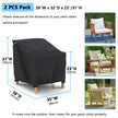 Gasadar Patio Chair Cover-2 Pack, Heavy Duty Waterproof UV Resistant Anti-Fading Chair Covers for Lawn Outdoor Furniture Chairs,35
