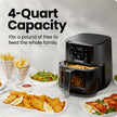 Chefman Air Fryer – 4 QT Compact Airfryer for Quick & Easy Meals, Features Hi-Fry Technology for Extra Crisp, Easy-View Window, Touch Controls with 4 Presets, Nonstick & Dishwasher Safe Basket - Black 🍁 All In One Marketplace Canada