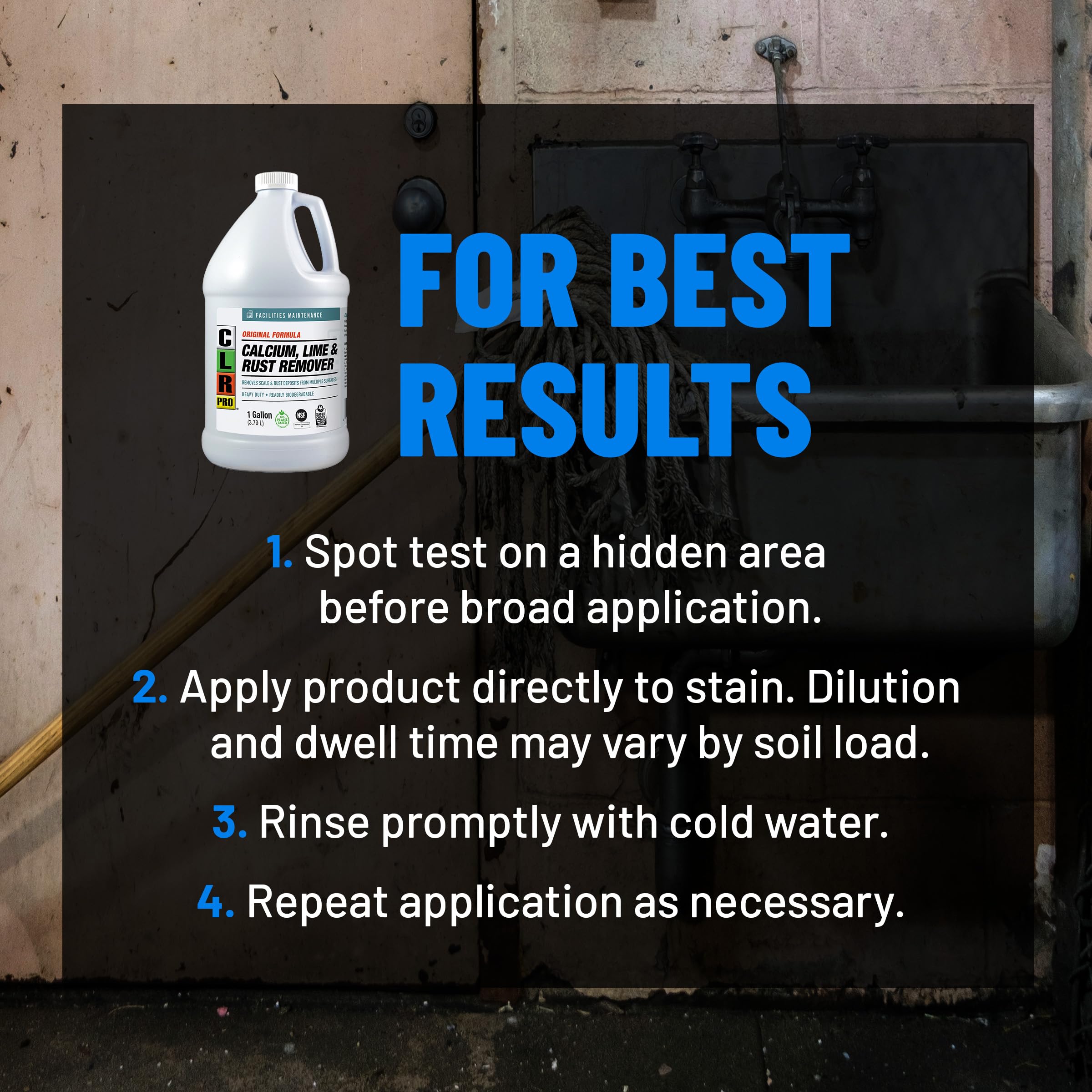 CLR Pro CL-4PRO Calcium, Lime and Rust Remover, 1 Gallon Bottle ( package may vary ) 🍁 All In One Marketplace Canada