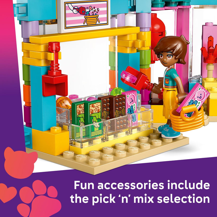 LEGO Friends Heartlake City Candy Store Building Toy - Pretend Play Set for Kids, Girls and Boys, Ages 6+ - with 2 Minidolls, a Micro-Doll, and a Cat Figure - Gift Idea for Birthday - 42649 🍁 All In One Marketplace Canada