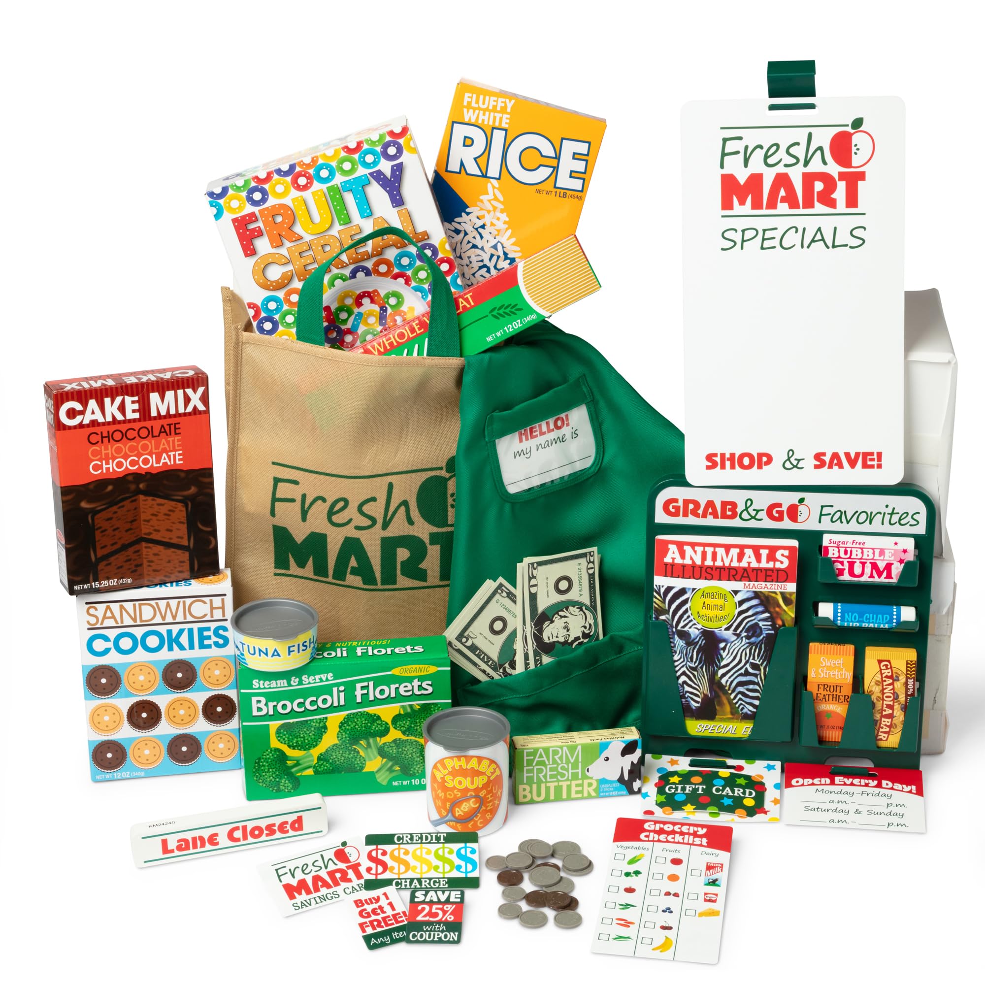 Melissa & Doug Fresh Mart Grocery Store Companion Pretend Play Food Set 🍁 All In One Marketplace Canada