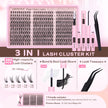 Goddvenus Cluster Lashes Kit Wispy Natural 300pcs Eyelashes Clusters 10-16mm DIY Eyelash Extensions Kit C Curl Individual Lashes for DIY Lash Extension 🍁 All In One Marketplace Canada