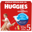 HUGGIES Little Snugglers Baby Diapers, Size 5, 27+ Lb., 104 Count 🍁 All In One Marketplace Canada